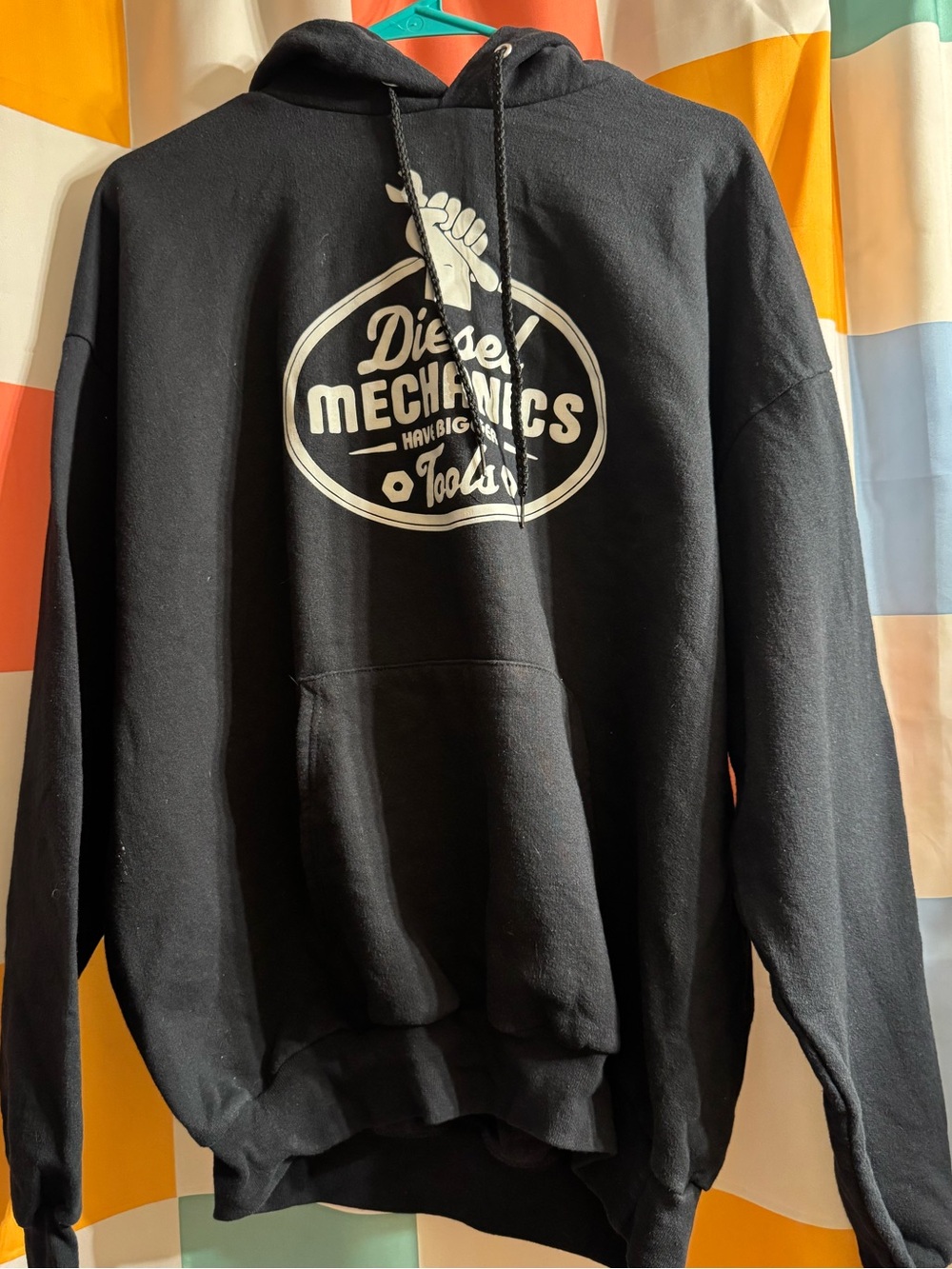 Hanes Men’s Black Diesel Mechanic Hoodie - XL